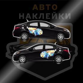 Реактивные пташки наклейка на кузов автомобиля
