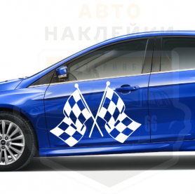 Наклейка финишные флаги